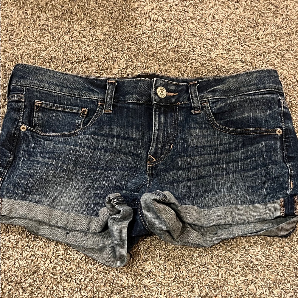 Express Dark Blue Jean Shorts